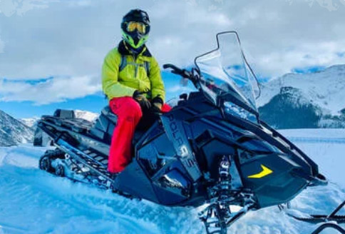 Two hour guided snowmobile tour